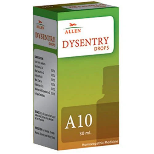 Allen Homeopathy A10 Drops: The Ultimate Homeopathic Remedy for Amoebic Dysentery, Intestinal Infections, Bloody Diarrhea with Blood & Mucus in Feces, Abdominal Cramps, Rectal Burning & Bleeding, Chronic Diarrhea, Spasms & Calf Muscle Cramps