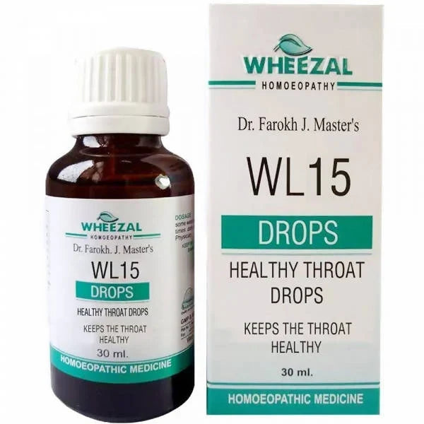 Wheezal WL-15 Healthy Throat Drops: Homeopathic Support for Throat & Respiratory Wellness