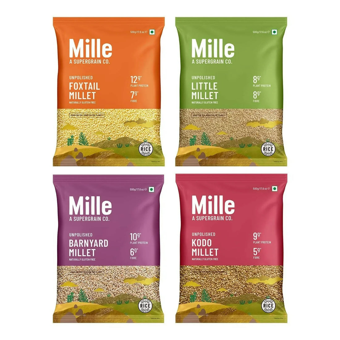 Mille Grains Combo: A Delicious 4-Millet Whole Grain Collection for Everyday Healthy Meals