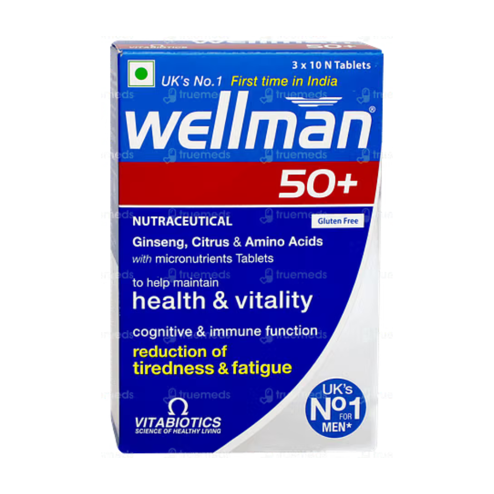 Wellman 50+ Multivitamin Tablets for Men – Complete Daily Nutrition After 50