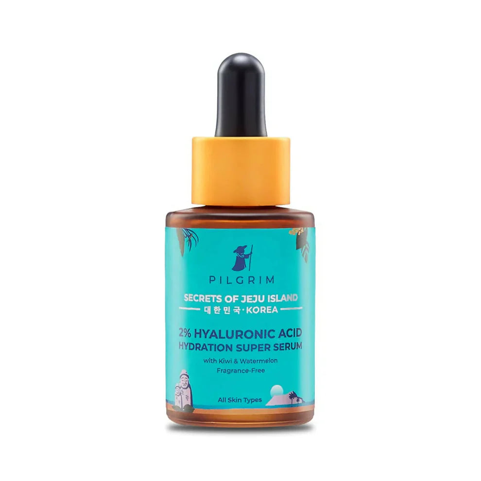 Pilgrim 2% Hyaluronic Acid Hydration Super Serum with Kiwi & Watermelon Extracts – Deep Hydration for Soft, Plump & Healthy-Looking Skin