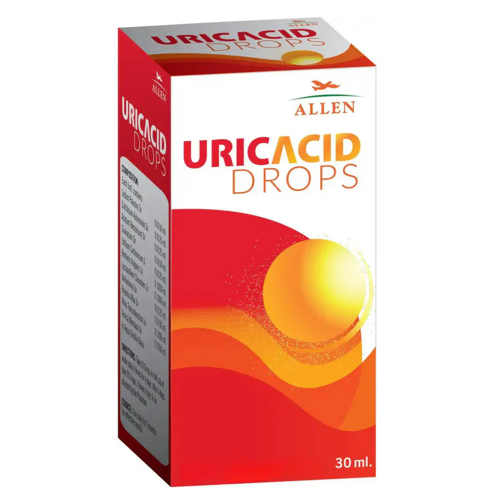 Allen Homeopathy Uricacid Drops: Homeopathic Support for Uric Acid Balance & Joint Comfort