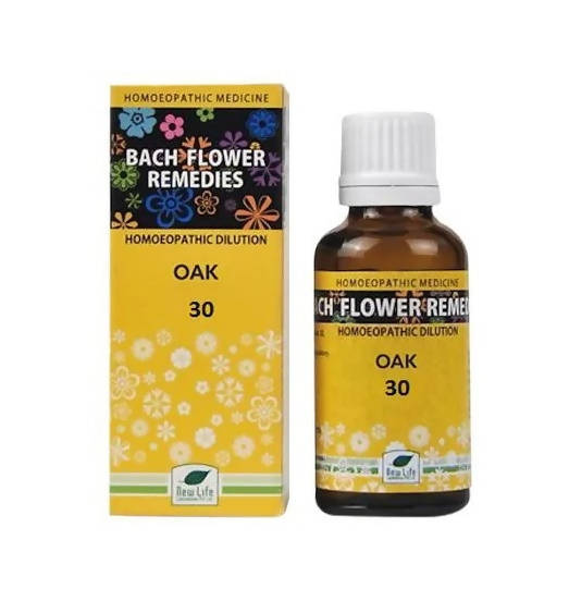 New Life Homeopathy Bach Flower Remedies Oak 30 Dilution: A Traditional Bach Flower Essence for Inner Strength and Emotional Balance