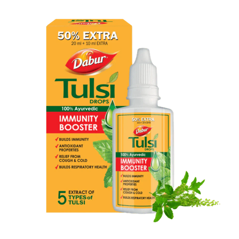 Dabur Tulsi Drops – Ayurvedic Tulsi Extract for Daily Herbal Wellness