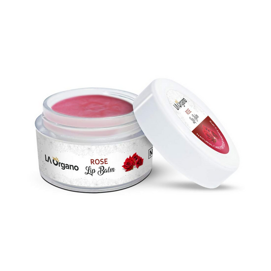 LA Organo Rose Lip Balm for Dry & Chapped Lips: Natural Hydration for Soft, Healthy-Looking Lips