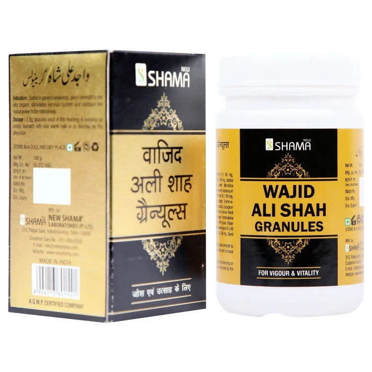 New Shama Wajid Ali Shah Granules: Traditional Unani Support for Male Vitality & Wellness