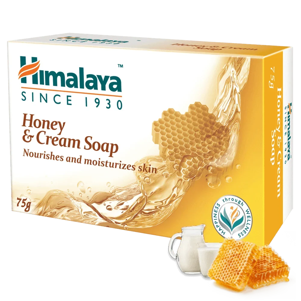 Himalaya Herbals Honey & Cream Soap – Nourishing & Moisturizing Soap for Normal to Dry Skin