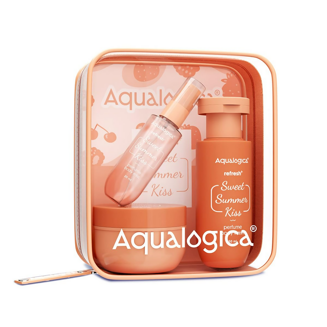Aqualogica Refresh+ Sweet Summer Kiss Body Care Set: Your Complete Fruity Body Care Routine for Soft, Hydrated & Fresh-Smelling Skin