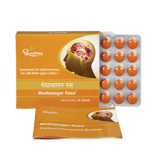 Dhootapapeshwar Medhasagar Rasa Tablets: The Ultimate Ayurvedic Medhya Rasayana Brain Tonic for Memory Enhancement, Concentration, Mental Clarity & Cognitive Function Support