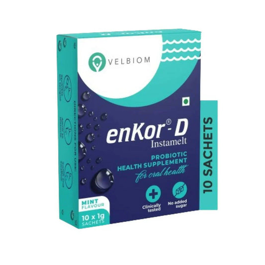 Velbiom enKor-D Immunity Boosting Instamelt: India's First Oral Probiotic That Defends Your Mouth, Throat and Immunity