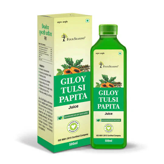 Four Seasons Giloy Tulsi Papita Juice: Ayurvedic Herbal Juice for Daily Wellness & Immune Support