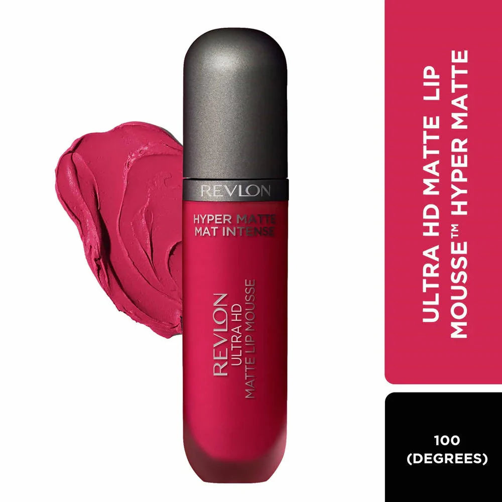 Revlon Ultra HD Matte Lip Mousse in 100 Degrees: The Allure Award-Winning Bright Red That Does Not Dry Your Lips