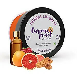 Curious Peach Herbal Lip Balm Bubble Gum: Nourish, Protect & Soften Your Lips Naturally