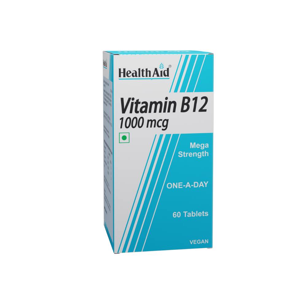 HealthAid Vitamin B12 1000 mcg Mega Strength Tablets: Convenient Daily Nutritional Support