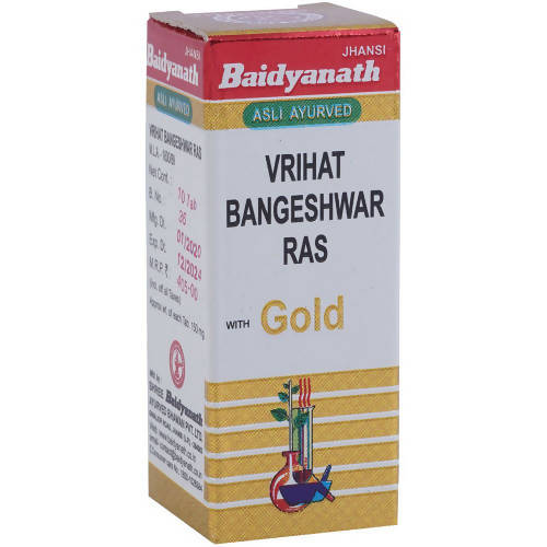 Baidyanath Jhansi Vrihat Bangeshwar Ras Tablets With Gold: Ayurvedic Support for Strength and Urinary Health