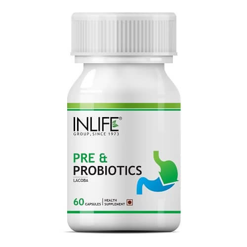 INLIFE Prebiotics and Probiotics Capsules: Daily Support for Gut and Digestive Wellness