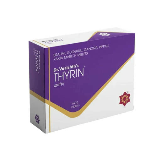 Dr. Vasishth's Thyrin Tablets: The Ayurvedic Thyro-Stimulant Formula for Hypothyroidism, Metabolism, and Hormonal Balance