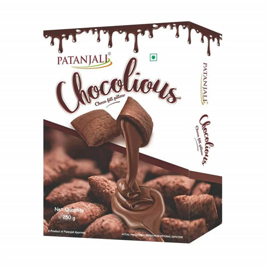 Patanjali Chocolious Choco Fill Pillow: Chocolate Breakfast Snack for Energy and Taste