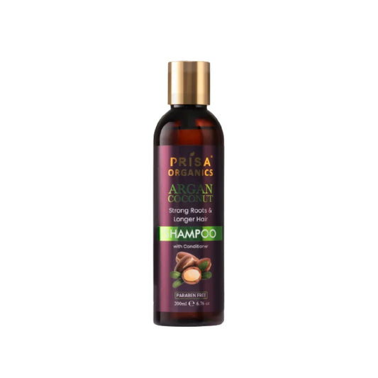 Prisa Organics Argan Coconut Shampoo: Nourishing Hair Care for Stronger Roots & Softer Hair