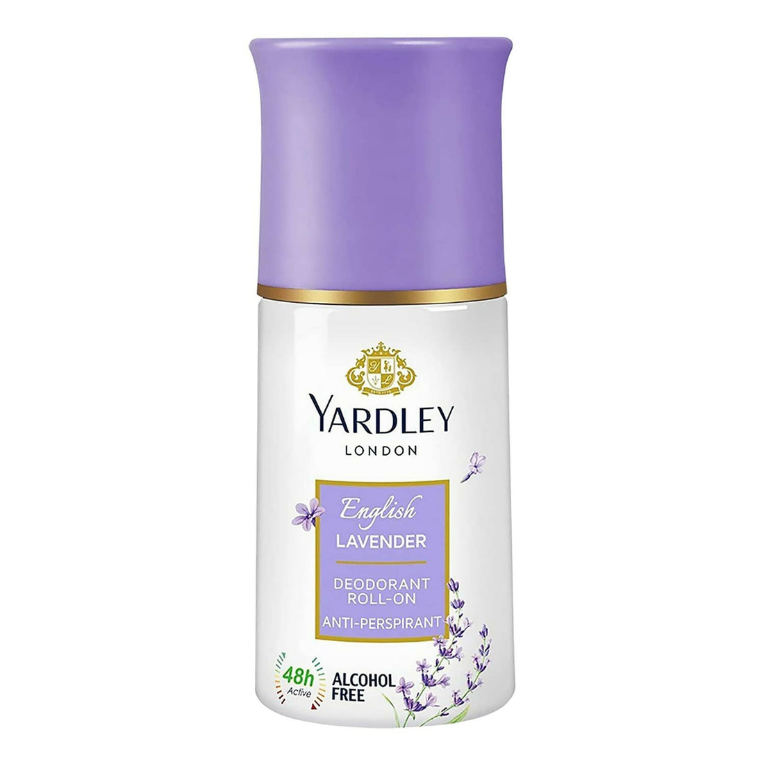 Yardley London English Lavender Anti-Perspirant Deodorant Roll-On for Women – Freshness & Floral Fragrance