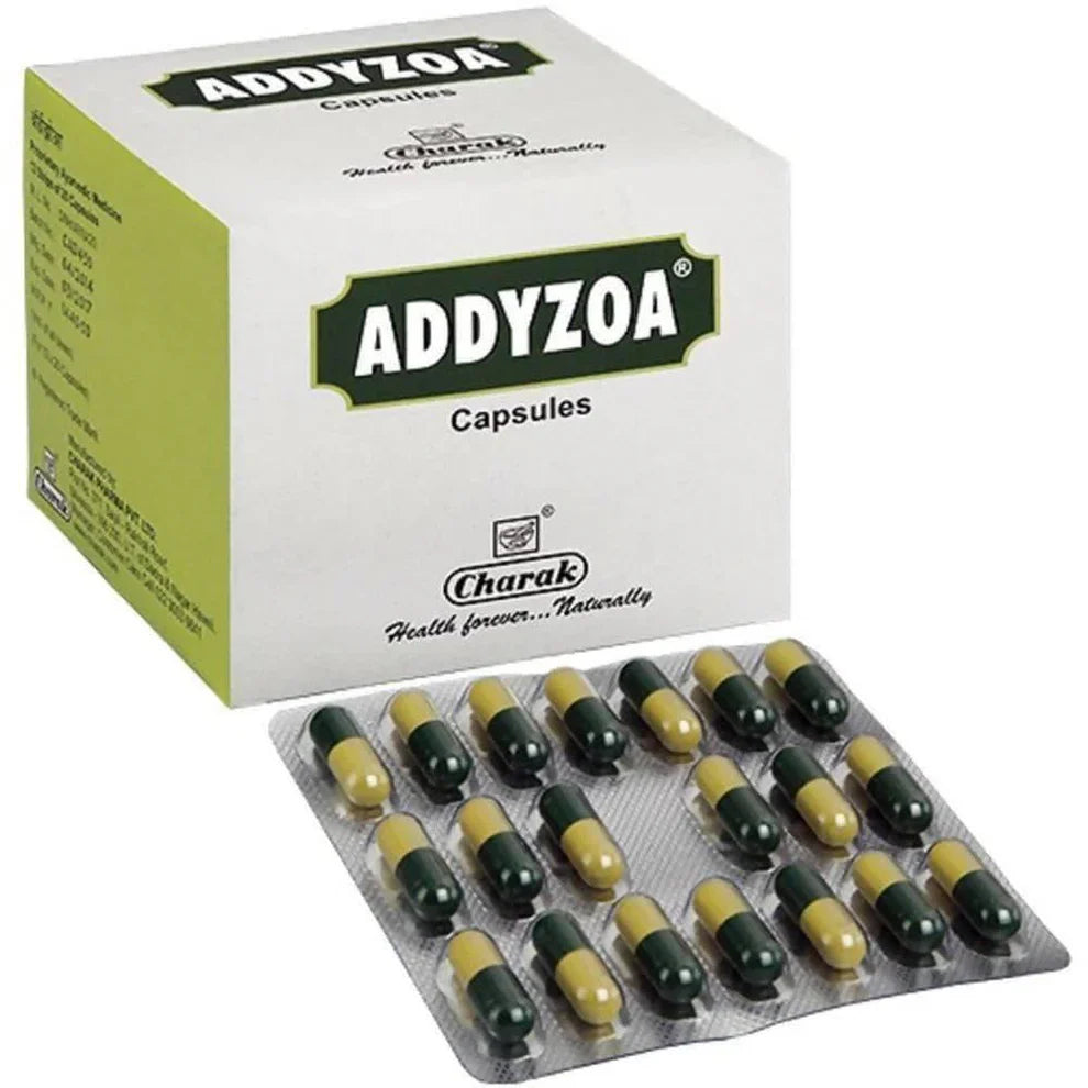 Charak Pharma Addyzoa Capsules: The Ultimate Herbo-Mineral Ayurvedic Spermatogenic Antioxidant for Male Reproductive Health & Enhanced Sperm Quality