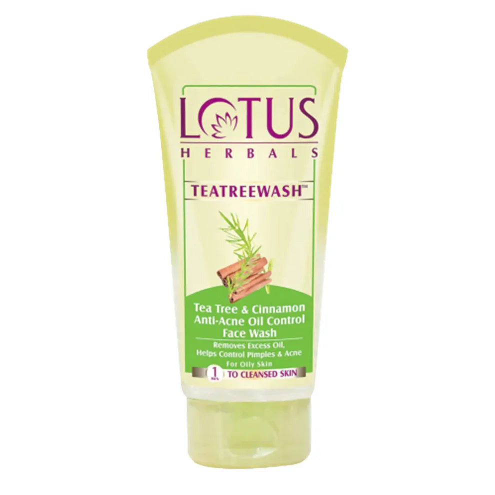 Lotus Herbals TeaTreeWash Face Wash: Oil Control for Acne-Prone Skin