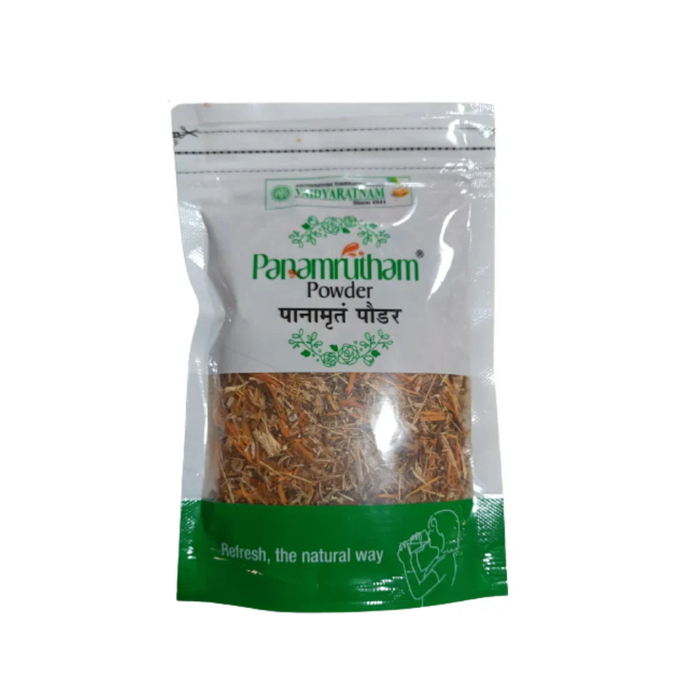 Vaidyaratnam Panamrutham Powder: Herbal Drinking Water Blend