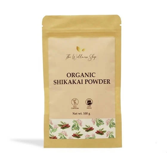 The Wellness Shop Organic Shikakai Powder: Traditional Ayurvedic Hair Care for Soft, Shiny & Healthy-Looking Hair