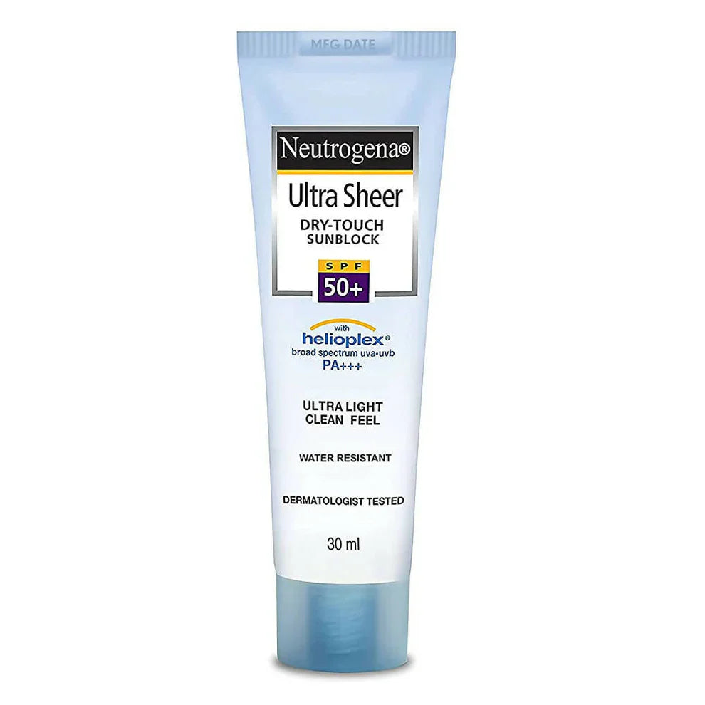 Neutrogena Ultra Sheer Sunscreen SPF 50+ PA++++ – Lightweight Daily Sun Protection for All Skin Types
