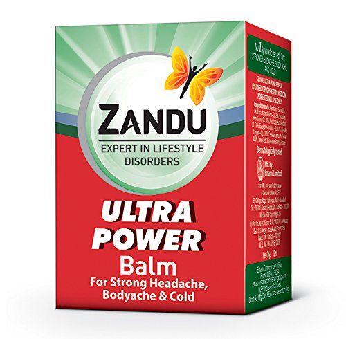 Zandu Balm Ultra Power 8 ml: Fast Ayurvedic Relief for Headache, Body Ache, and Cold Comfort