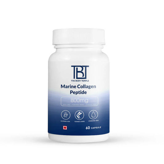 The Body Temple Marine Collagen Peptide 800mg: The Premium Marine Collagen Supplement with 800mg Bioavailable Type I Marine Collagen Peptides (From Fish Skin/Scales) That Supports Healthy & Shiny Hair