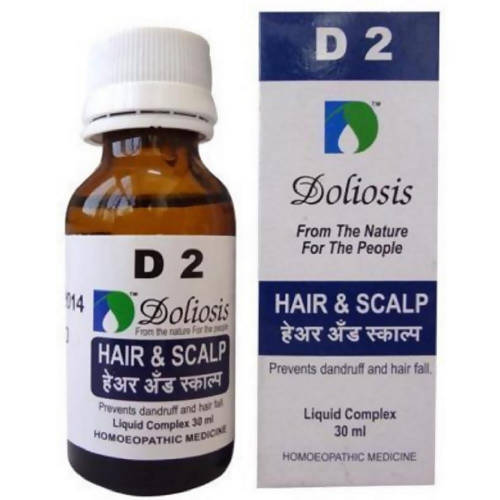Doliosis Homeopathy D2 Hair & Scalp Drops: Traditional Homeopathic Care for a Healthy Scalp