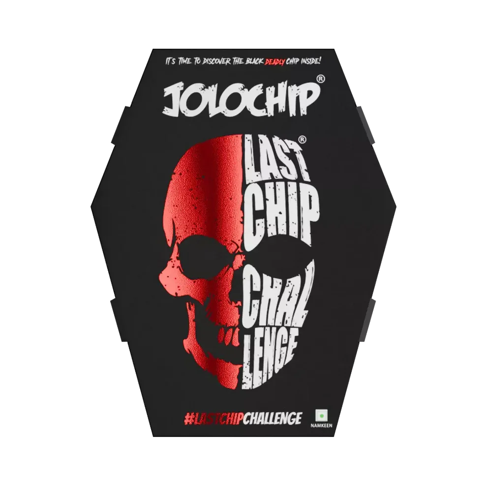 Jolochip Last Chip Challenge: The Ultimate Spiceness Test with 1 Ultra Spicy Single Dark Tortilla Chip Infused with 3 World's Spiciest Peppers That Has 2.2 Million SHU