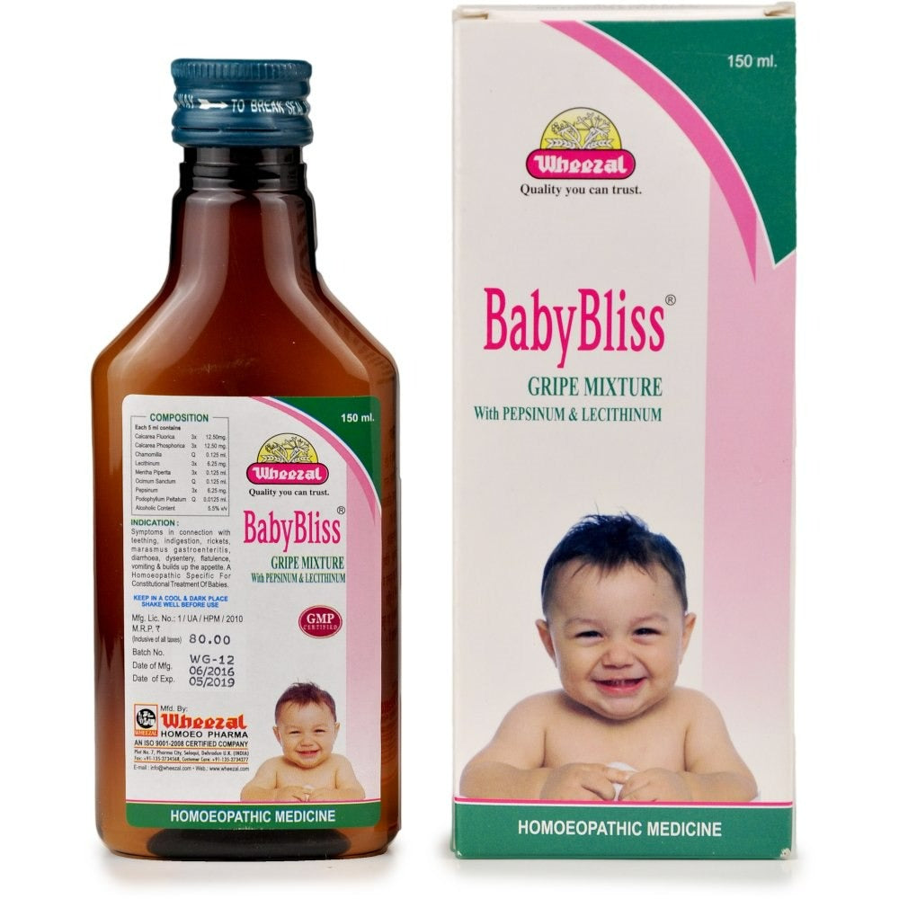 Wheezal Baby Bliss Gripe Mixture: Gentle Homeopathic Support for Baby's Digestive Comfort