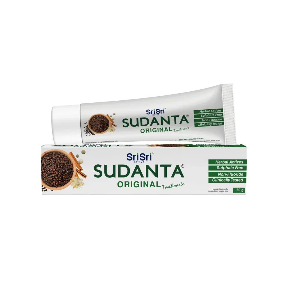 Sri Sri Tattva Sudanta Toothpaste – Ayurvedic Herbal Toothpaste for Healthy Teeth, Gums & Fresh Breath