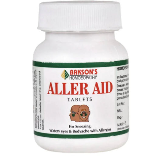Bakson's Aller Aid Tablets: A Non-Drowsy Homeopathic Solution for Hay Fever, Allergic Rhinitis, and Sinus Relief