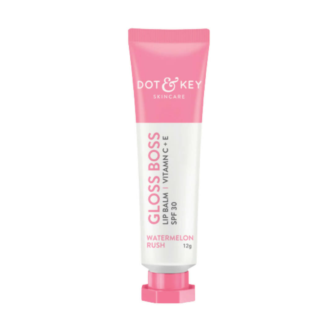 Dot & Key Gloss Boss Watermelon Rush Lip Balm: Hydrating SPF Lip Care for Soft, Glossy & Healthy Lips