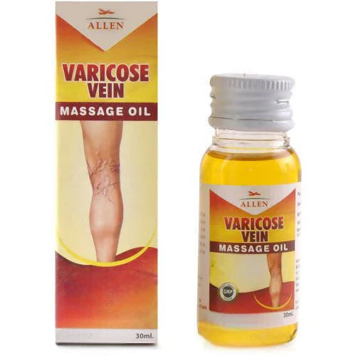 Allen Homeopathy Varicose Vein Massage Oil: Herbal Massage Oil for Tired & Heavy Legs