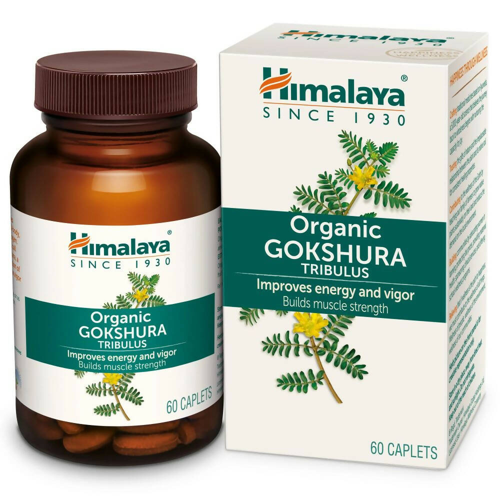 Himalaya Organic Gokshura Caplets – Ayurvedic Support for Energy, Vigor & Strength