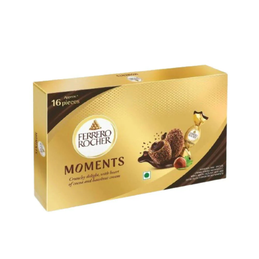 Ferrero Rocher Moments 8 Pralines: The Indian-Made Hazelnut Praline That Has Become the Diaspora's Go-To Gift — Hazelnut Cream, Crispy Wafer, Cocoa Sprinkles