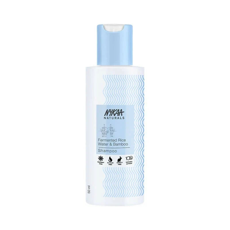 Nykaa Naturals Anti-Frizz Shampoo with Fermented Rice Water, Bamboo & Argan Oil: Smooth, Frizz-Free Hair Naturally