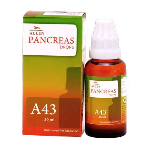 Allen Homeopathy A43 Drops: Traditional Homeopathic Support for Pancreatic & Digestive Wellness