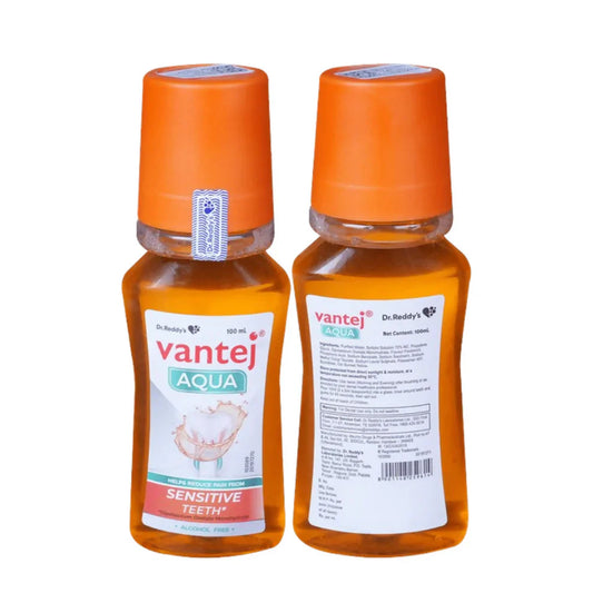 Vantej Aqua Mouth Wash - Instant Relief from Sensitive Teeth Pain & Hypersensitivity with Vantej Aqua Mouth Wash 100ml