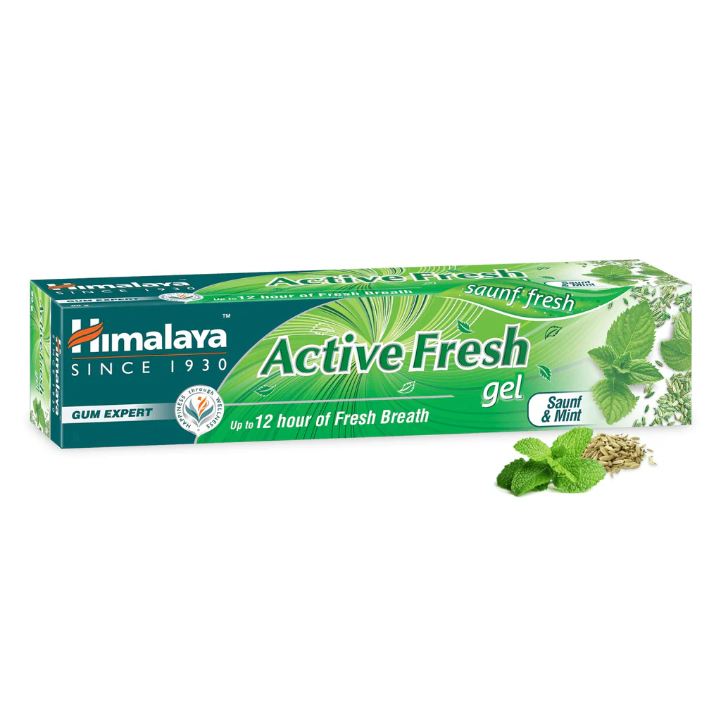 Himalaya Active Fresh Gel Toothpaste 80 g: Herbal Care for Fresh Breath