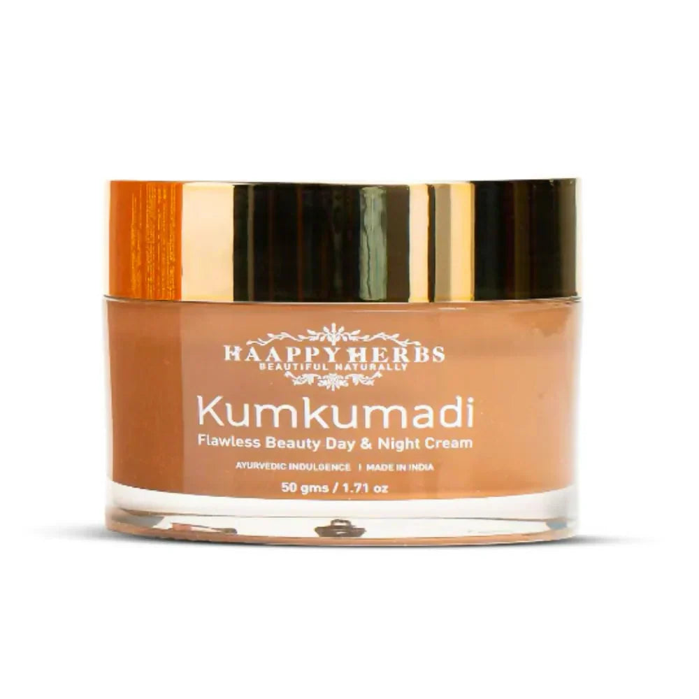 HaappyHerbs Kumkumadi Flawless Beauty Day & Night Cream: Vagbhata's 600 CE Saffron Formula in a Modern Cream — The Ashtanga Hridayam's Most Celebrated Face Oil for the Diaspora Skincare Routine