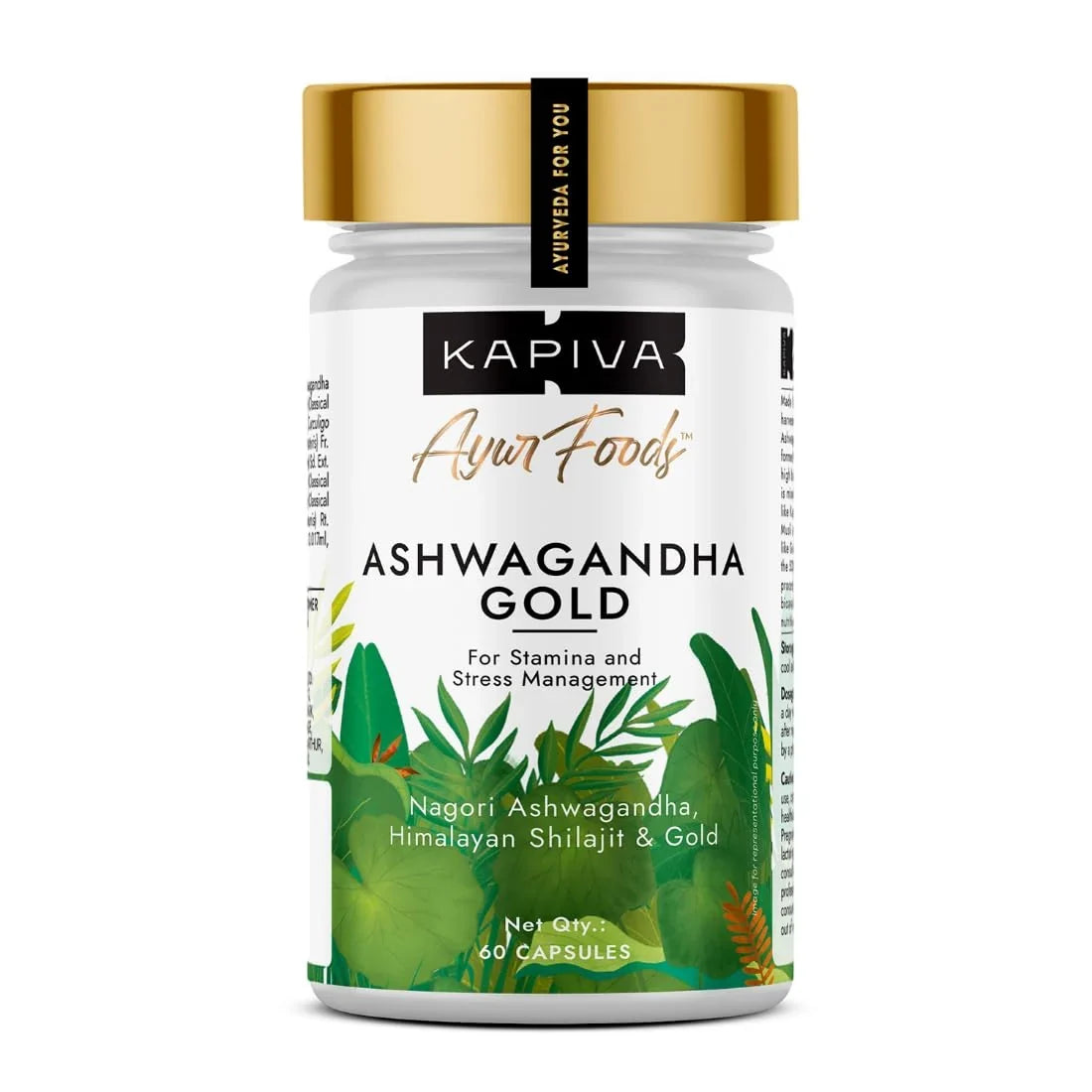Kapiva Ashwagandha Gold Capsules: Ayurvedic Support for Stress, Sleep, Strength & Stamina