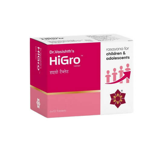 Dr. Vasishth's HiGro Tablets: Ayurvedic Support for Growth, Strength & Vitality