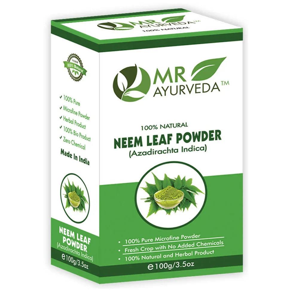 MR Ayurveda Neem Leaf Powder: Herbal Skin and Hair Care Powder