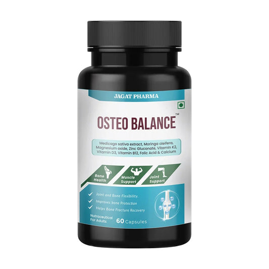 Jagat Pharma Osteo Balance Capsules: Nutritional Support for Strong Bones & Joint Wellness