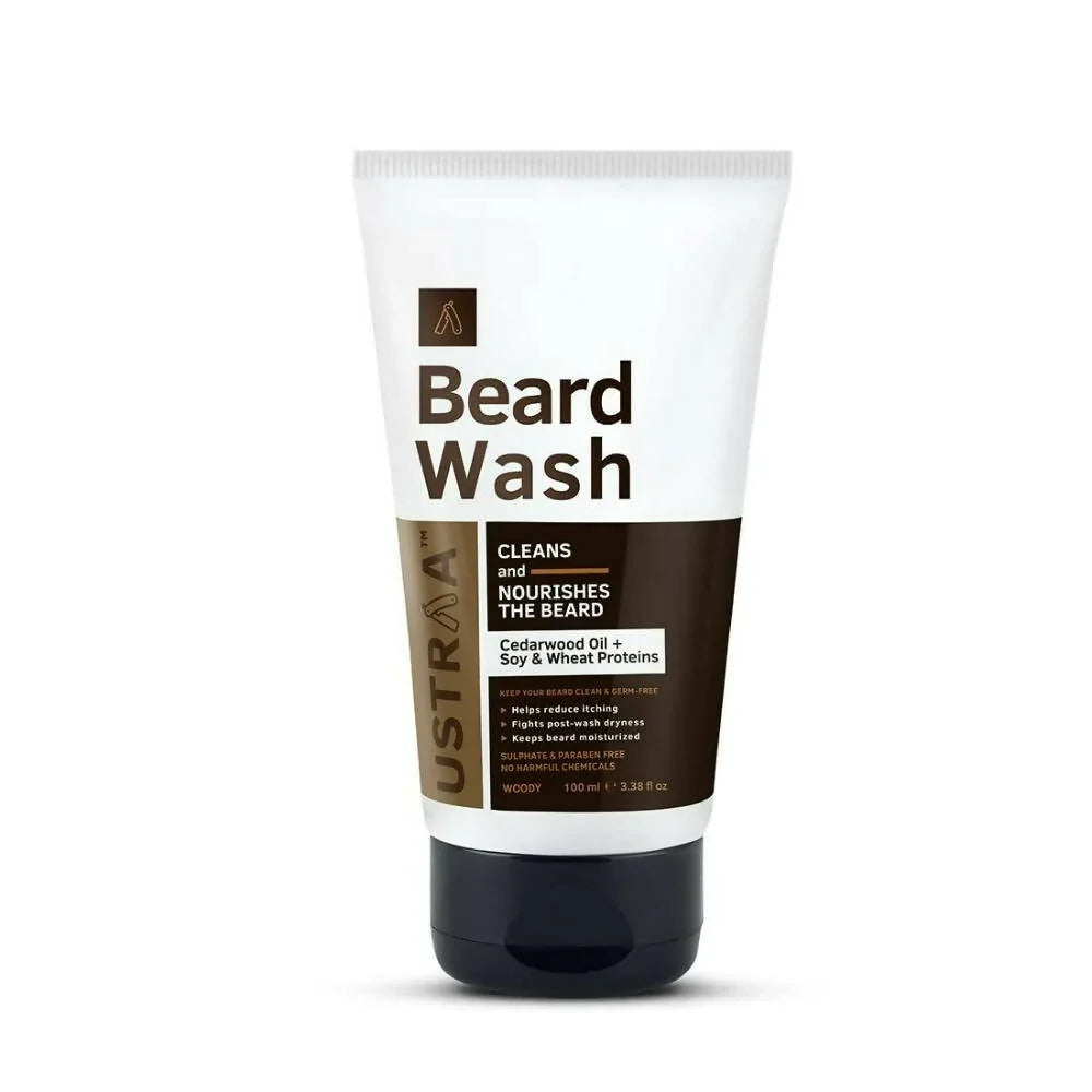 USTRAA Beard Wash Woody: Deep Cleansing Care for a Fresh, Healthy-Looking Beard